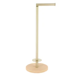 Portarotolo carta igienica con serbatoio effetto travertino Lina Beige