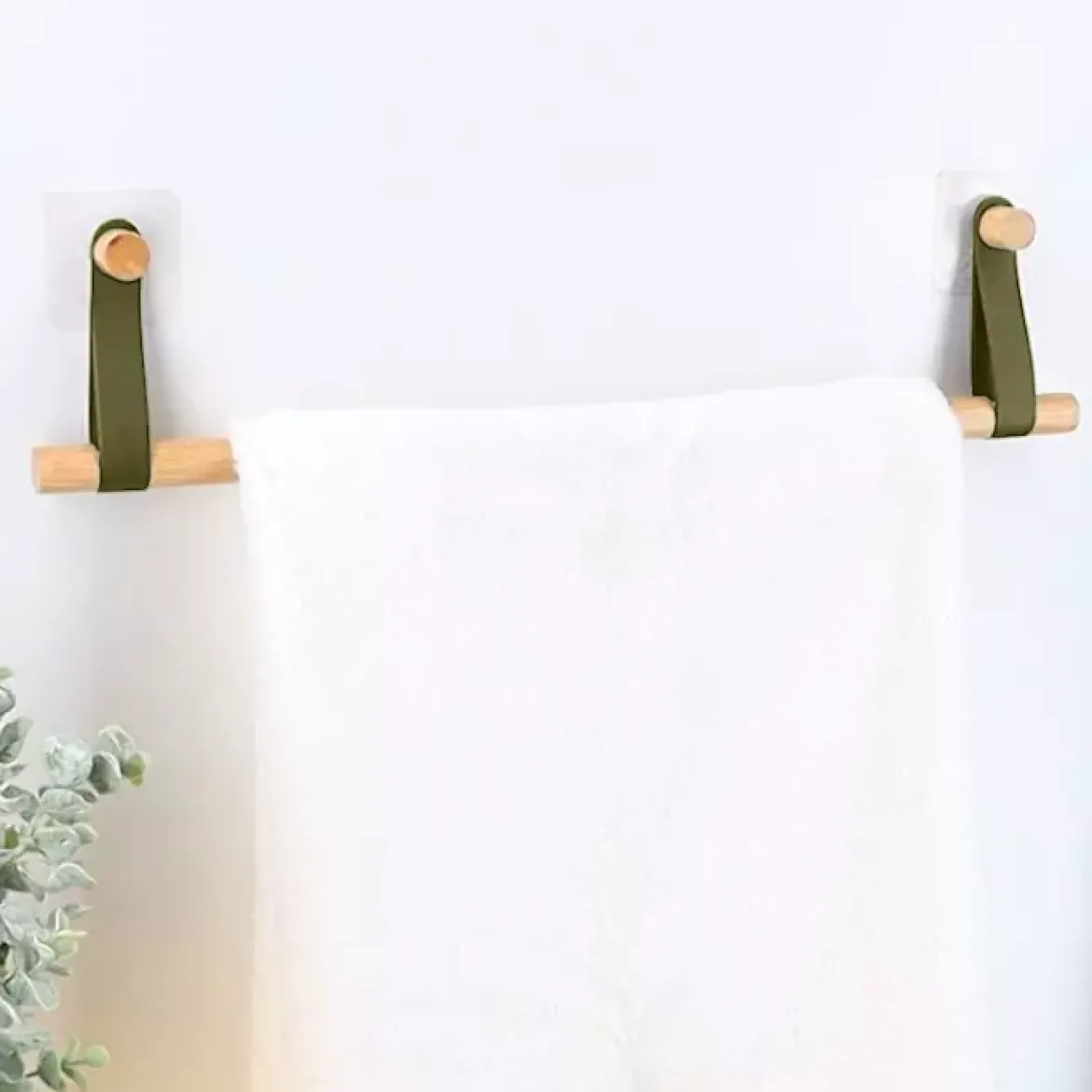 Portasciugamani adesivo a 1 barra (50 cm) Easy Chic Cachi