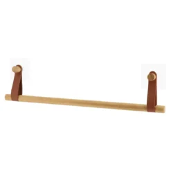 Portasciugamani adesivo a 1 barra (50 cm) Easy Chic Caramello