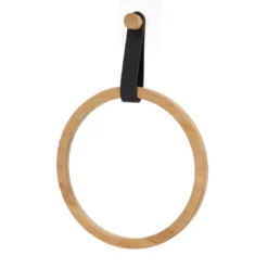 Portasciugamani adesivo arrotondato (D21 cm) Easy Chic Nero