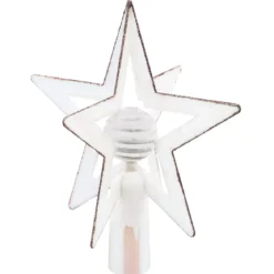 Puntale albero 3D Bianco