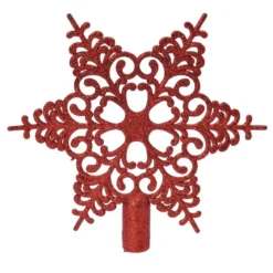 Puntale albero Fiorella Rosso