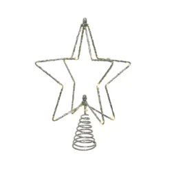 Puntale albero luminoso Stella panoramique Argento