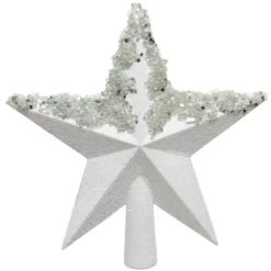 Puntale albero paillete Alpeo Bianco