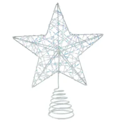Puntale dell'albero di Natale Kily Bianco iridescente