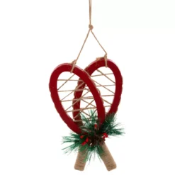 Racchetta da appendere in legno (H19 cm) Chamonix Rosso