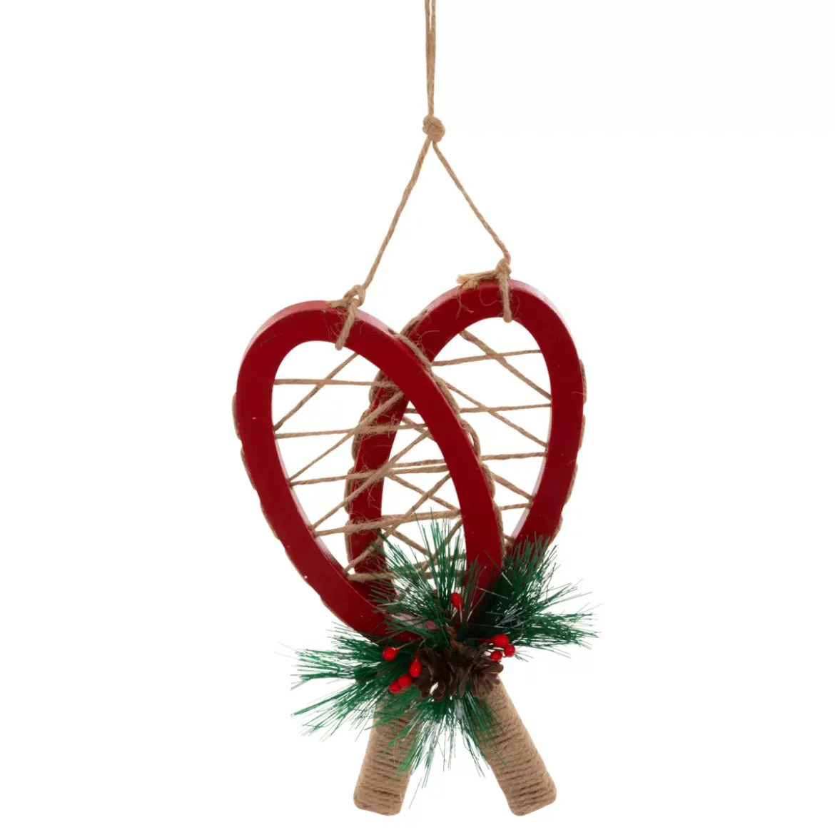 Racchetta da appendere in legno (H19 cm) Chamonix Rosso