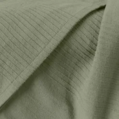 Runner letto cotone (130 x 160 cm) Léa Verde rosmarino