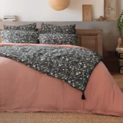 Runner letto garza di cotone (90 x 200 cm) Constance Blu notte
