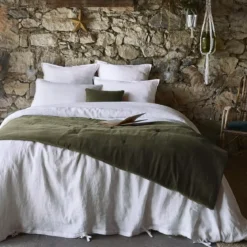 Runner letto velluto di cotone (90 x 200 cm) Victor Verde timo