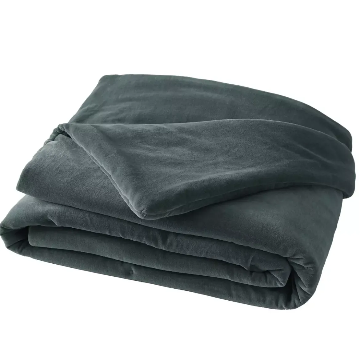 Runner letto velluto di cotone (90 x 200 cm) Victor Grigio ardesia