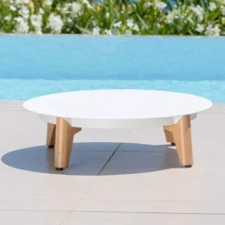 Salotto da giardino alluminio 2 posti 3 pezzi Monte Carlo Bianco e grigio chiaro
