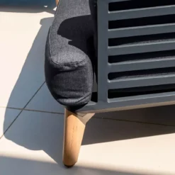 Salotto da giardino alluminio 5 posti 4 pezzi Monte Carlo Grigio antracite