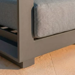 Salotto da giardino alluminio 7 posti 5 pezzi Elba Grigio antracite