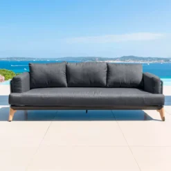 Salotto da giardino alluminio 8 posti 6 pezzi Monte Carlo Grigio antracite