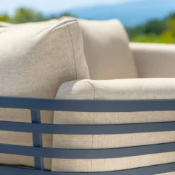 Salotto da giardino alluminio 9 posti 12 pezzi Monte Carlo Grigio antracite e beige