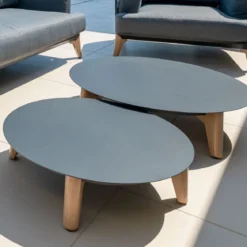 Salotto da giardino alluminio 12 posti 8 pezzi Monte Carlo Grigio chiaro e beige