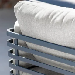 Salotto da giardino alluminio 12 posti 8 pezzi Monte Carlo Grigio antracite e grigio chiaro
