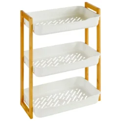 Scaffale da bagno a 3 livelli (H45 cm) Natureo Bianco