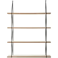 Scaffale da parete 4 ripiani (60 x 80 cm) Iris Nero