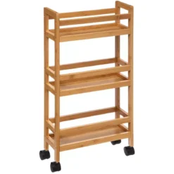 Scaffale 3 ripiani bambù (H74,5 cm) Pia Naturale