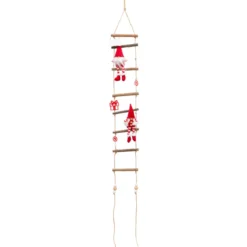 Scala in legno da appendere (H115 cm) I folletti birichini Rosso