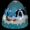 Scena di vita illuminata, musicale e animata (H22 cm) Igloo e cani da slitta