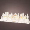 Scena di vita luminosa a pile in legno (45 x H15 cm) Villaggio incantato