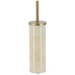 Scopino WC con coperchio in metallo Chicissime Oro