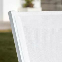 Sedia da giardino alluminio impilabile Murano Bianco