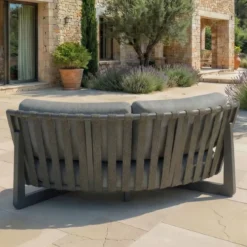 Set angolare da giardino in alluminio 5 posti 5 pezzi Long Beach Grigio antracite