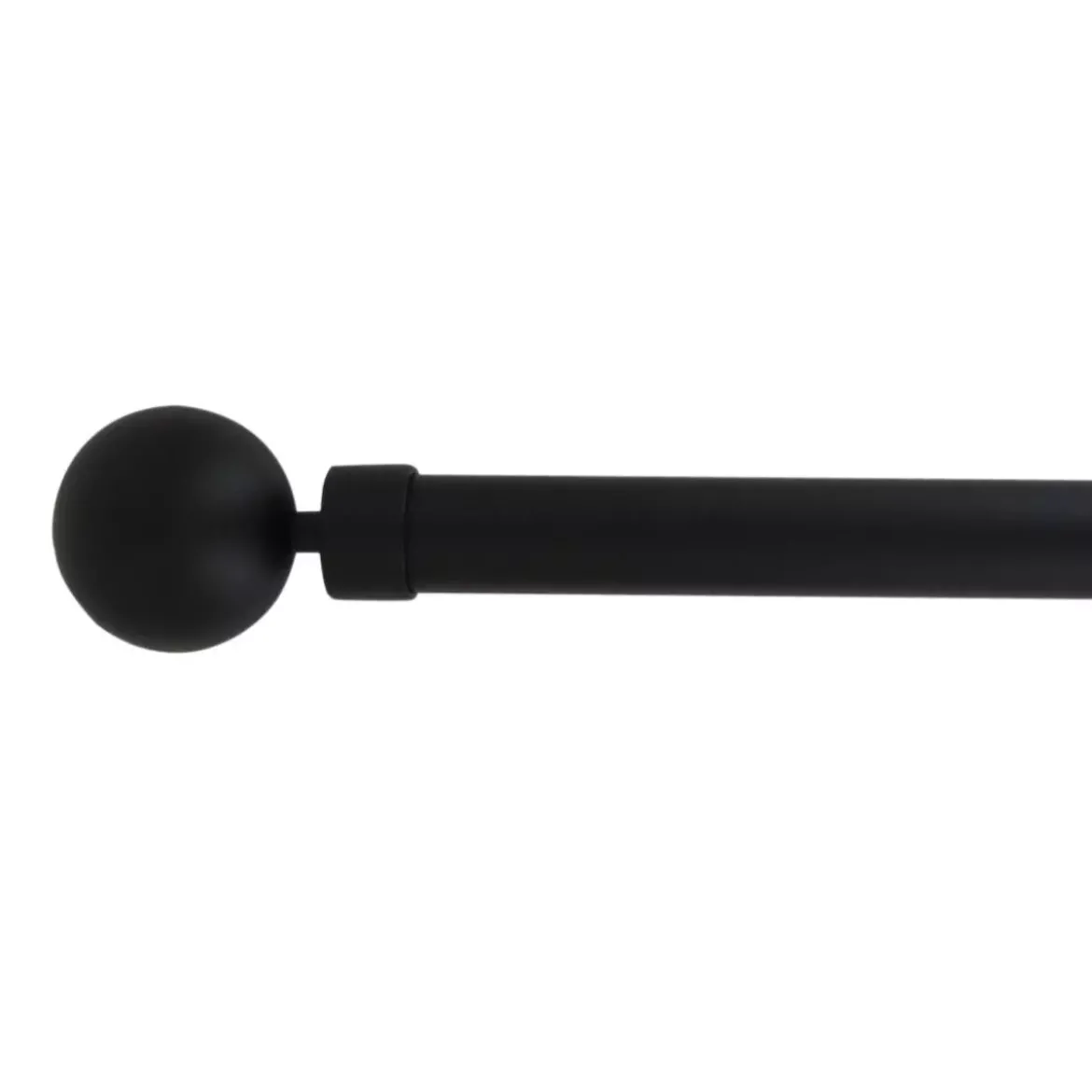 Set completo bastone tenda regolabile (L120 - L210 cm / Ø28 mm) Gaïa Nero
