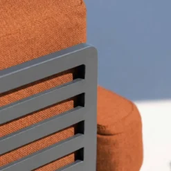 Set da giardino in alluminio 12 posti 8 pezzi Monte Carlo Grigio antracite e terracotta