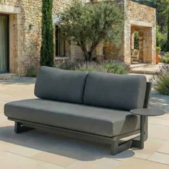 Set da giardino in alluminio 7 posti 6 pezzi Long Beach Grigio antracite