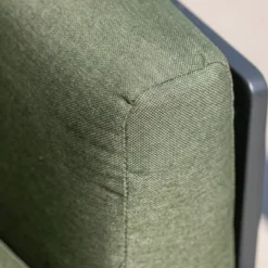 Set da giardino in alluminio 4 posti 5 pezzi Monte Carlo Grigio antracite e verde rosmarino