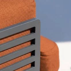 Set da giardino in alluminio 7 posti 6 pezzi Monte Carlo Grigio antracite e terracotta