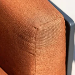 Set da giardino in alluminio 8 posti 6 pezzi Monte Carlo Grigio antracite e terracotta