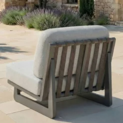 Set da giardino in alluminio 8 posti 6 pezzi Long Beach Grigio antracite e grigio chiaro