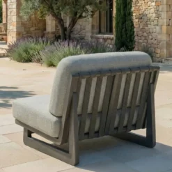 Set da giardino in alluminio 8 posti 6 pezzi Long Beach Grigio antracite e tortora