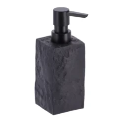Set di accessori per il bagno effetto pietra Nero