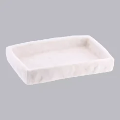 Set di accessori per il bagno effetto pietra Bianco