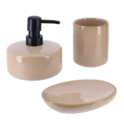 Set di accessori per il bagno gres laccato Season color Beige