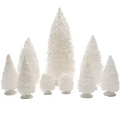 Set di 9 alberi Bianco per la creazione di un villaggio