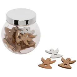 Set di 24 angeli traforati in legno da spargere