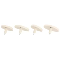Set di 4 appendiabiti da parete in legno (H10 cm) Karen Avorio