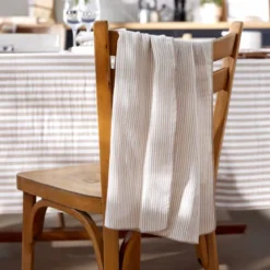 Set di 2 asciugamani in garza di cotone (50 x 70 cm) Gaïa a righe Corda