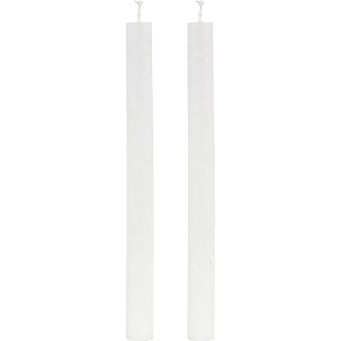 Set di 2 candele a stelo (H25 cm) Candeliere Bianco ghiacciato
