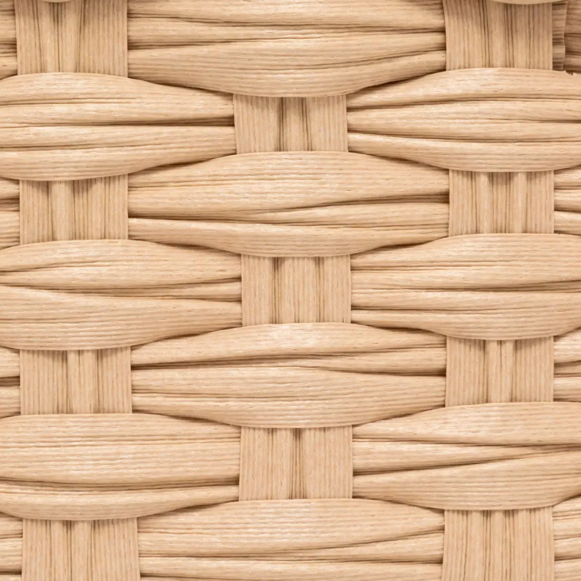 Set di 3 cestini portaoggetti intrecciati bassi (27 x 20 cm) Garlic Beige