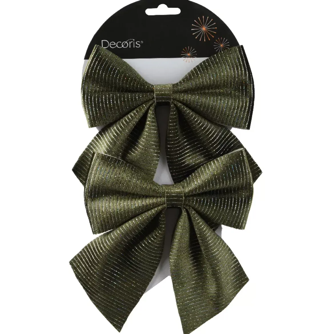 Set di 2 Fiocchi di Natale (H15 cm) Londra chic Verde