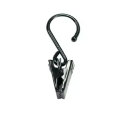 Set di 8 ganci con pinza Nero